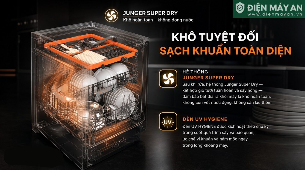 Máy rửa bát độc lập Junger Leopard DWJ-153-PRO



